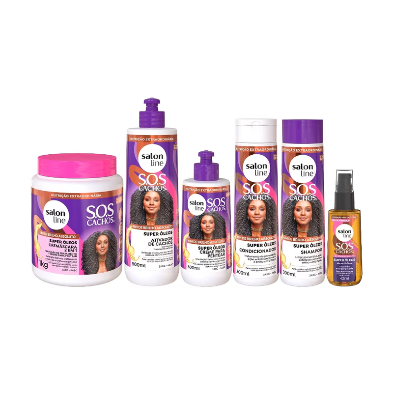 Kit SOS Cachos Super Óleos linha completa